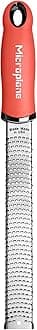 Zester Grater in Coral for Citrus Fruits, Hard Cheese, Ginger, Chocolate and Nutmeg with Fine Stainless Steel Blade - Made in USA