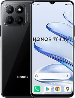HONOR 70 Lite Dual-SIM 128GB ROM + 4GB RAM (Only GSM | No CDMA) Factory Unlocked 5G Smartphone (Midnight Black) - International Version