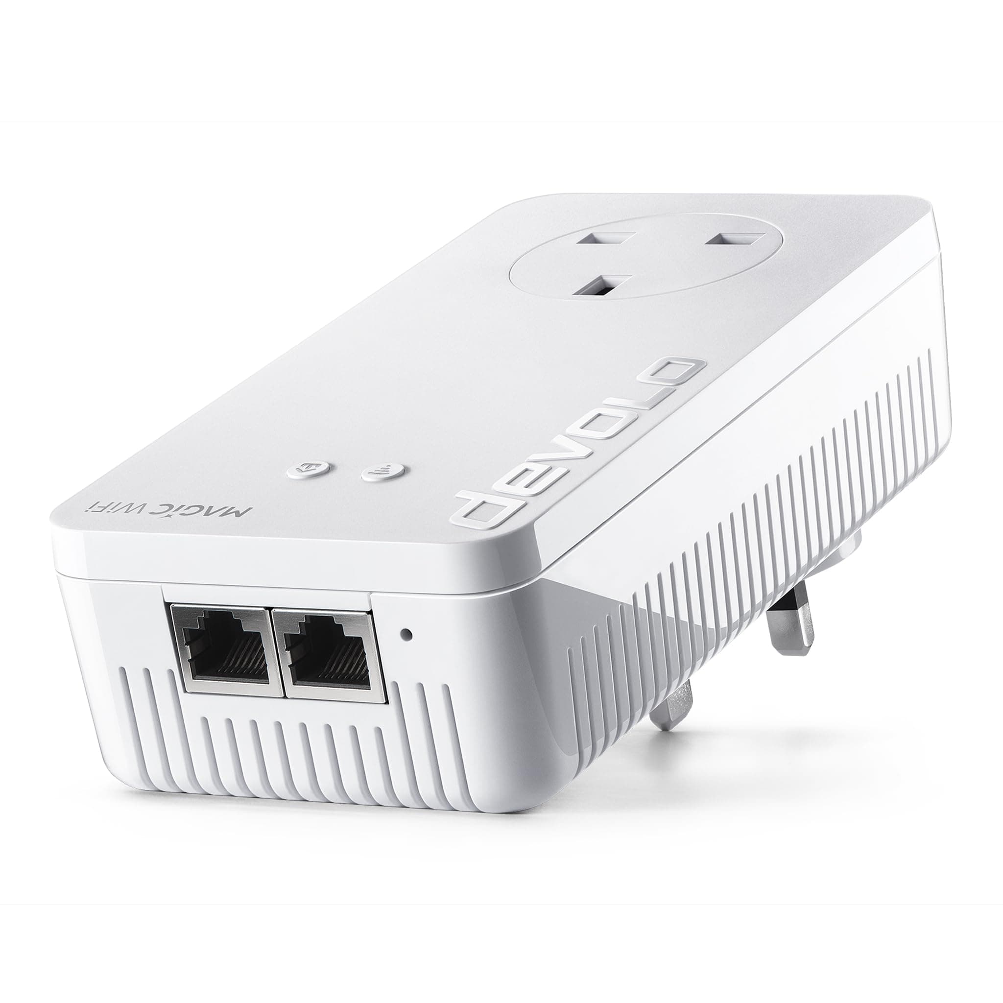 devolo Magic 2–2400 Mesh Wi-Fi 5 Next Add-on Adapter | 4k/ 8k UHD Streaming | Stable Home Working (Up to 2400 Mbps Powerline, Mesh Wi-Fi 5, G.hn, 2x Gb LAN ports)