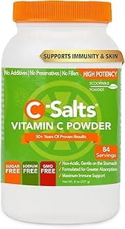 Vitamin C Powder - 100% Pure Buffered Ascorbic Acid Powder for Daily Immune Support & Collagen Production - Stomach-Friendly Organic Vegan Non-GMO Sugar-Free - 84 Servings - Original, 8oz