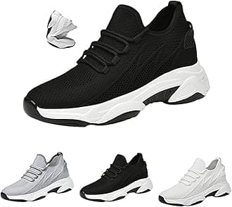 Men's Hidden Height Increase (1.6”-4”) Sneakers, Breathable Mesh Lightweight Casual Athletic Shoes