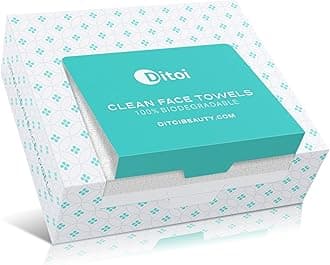Face Towels, 10"×12" Disposable Face Towel, Face Towelettes XL, Ultra Soft Makeup Remover Dry Wipes, Thick Face Towel for Travel, 15 Count (Pack of 1)