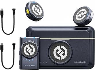 Hollyland 2024 New Model Lark M2 - Wireless Microphone - Pin Microphone - Lightweight 9g - 48Khz/24Bit-Phone Series / Android / Camera Compatible - 300m Transfer Distance