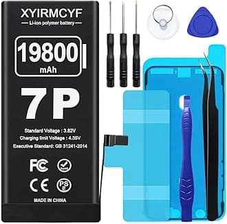 19800mAh Super Capacity Battery Compatible with iPhone 7 Plus, 0 Cycle Li-Polymer Replacement Battery for iPhone 7 Plus, with Professional Repair Tool Kit