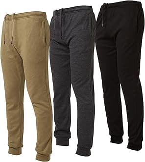 Ultra Performance 3 Pack Mens Lightweight Joggers for Men Casual Lounge Jogger Sweatpants with Pockets (SM - 4X)