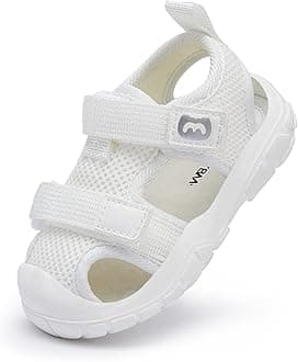 Baby Boy Girl Closed Toe Summer Sandals Lightweight Shoes Infant Non-Slip First Walking Sneakers 6 9 12 18 24 Months