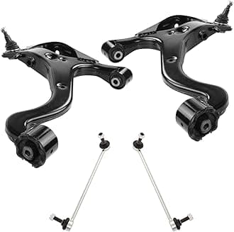 TRQ Front Suspension Kit Control Arm with Ball Joint Sway Bar Stabilizer Link Compatible with 2006-2013 Land Rover Range Rover Sport