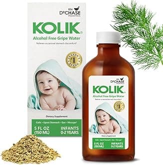 KOLIK Gripe Water Alcohol-Free - Baby’s Colic Relief - Gripe Water for Babies & Infants - Baby Gas Relief for Cramps, Stomach Discomfort & Hiccups - Newborn Essentials - 150ml (5 fl. oz.)