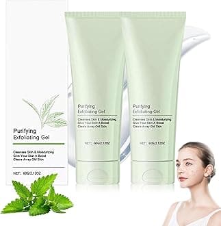 Purifying Exfoliating Gel Moisturizing Cleanses Skin - Body Exfoliating Scrub Gel and Deep Cleansing Face (2 PCS)