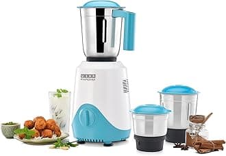 RapidMix 500-Watt Copper Motor Mixer Grinder with 3 Jars and 5 Years Warranty(Sea Green/White)