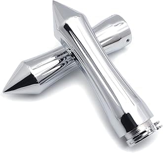 HTTMT TRHB101-1''- Motorcycle Chrome Handle Grips 1" 25mm Compatible with Harley Road King/Ultra/Touring/VTX 1800/ Yamaha Road Star