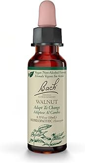 Bach Original Flower Remedies, Walnut for Adapting to Change (Non-Alcohol Formula), Natural Homeopathic Flower Essence, Holistic Wellness and Stress Relief, Vegan, 10mL Dropper, Clear