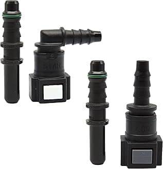 Straight & Degree Fuel Line Hose Quick Release Connect - 7.89mm 5/16 T8 in Male&Female Nylon Push-On Connector