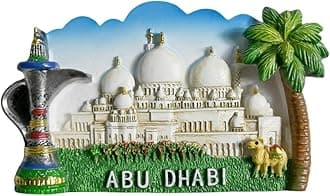 Abu Dhabi United Arab Emirates Refrigerator Magnet Tourism Souvenir Fridge Decoration Creative 3D Craft