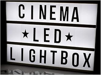 Store2508 Cinema Light Box A4 Size with Both Black & Colour Letters and Symbols Set DIY Cinematic LED Light Box (A4 Size)