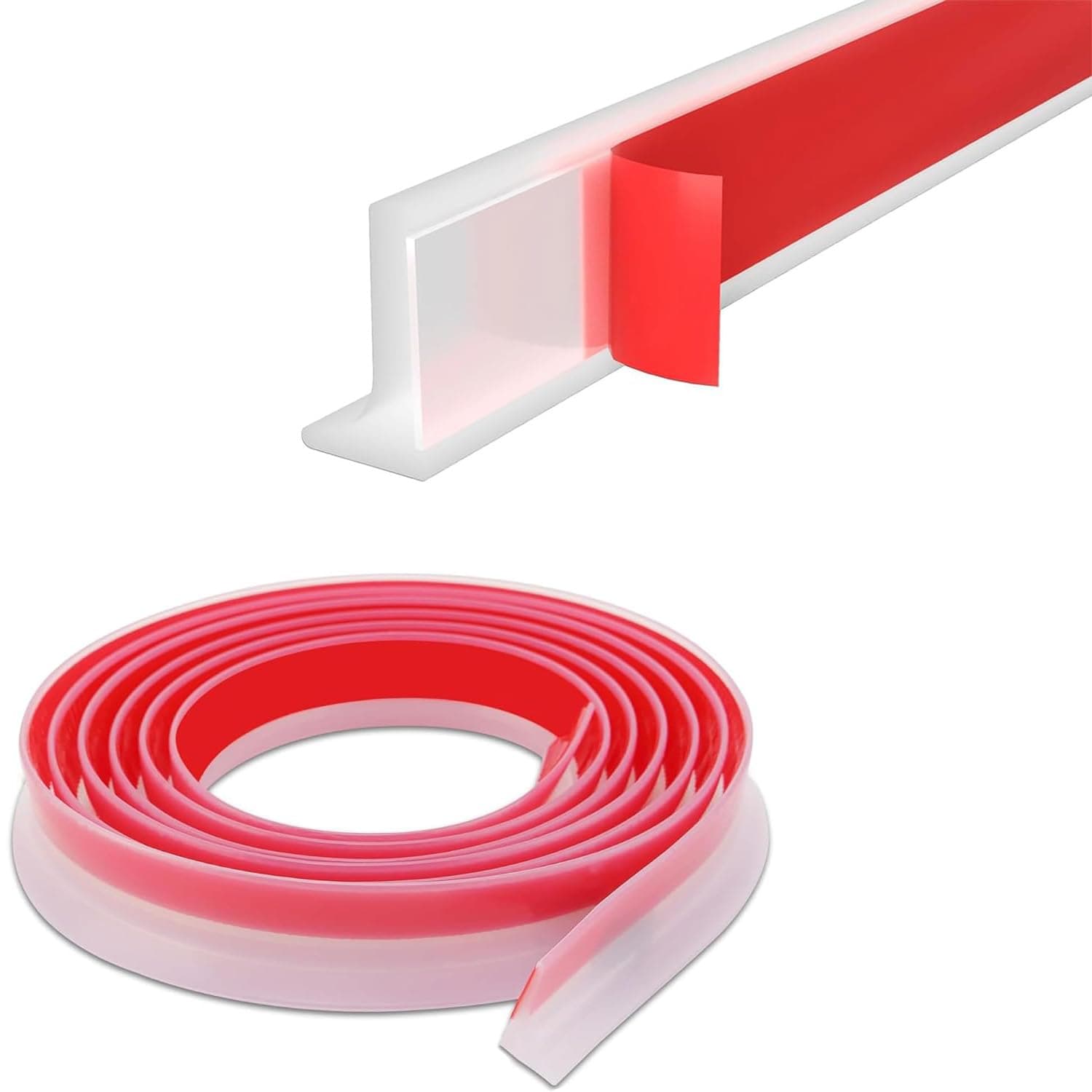 HASTHIP® 39 Inches Shower Threshold Water Dam Flexible Shower Water Guard Blocker Self-Adhesive Silicone Shower Water Dam Shower Splash Guard for Kitchen Countertop Sink, Cooktop, Bathroom Tub