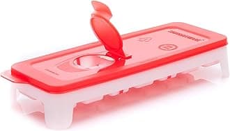SignoraWare BPA Free Plastic Ice Cube Tray | Easy Pop-Out Ice Cubes | Spillproof & Odourfree | Fast Freezing Ice Cubes | Easy to Use | Great for Beverages Ice cube & Jelly Molds ( 14 Cubes | Red )