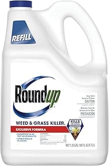 Roundup Weed & Grass Killer₄ Refill, Use in and Around Flower Beds, Trees, Driveways, Walkways & More, 1.25 gal.