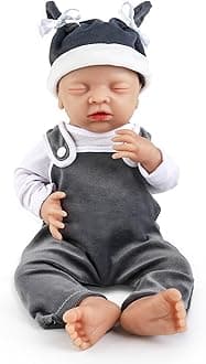 IVITA 18 inch Lifelike Full Silicone Baby Doll Not Vinyl Dolls Anatomically Correct Lifelike Newborn Silicone Baby Dolls Stress Relief Anti-Stress Toys for Kids & Toddlers Child Gifts - Boy