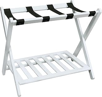 Shelf-White Luggage Rack, 26.75" Wide