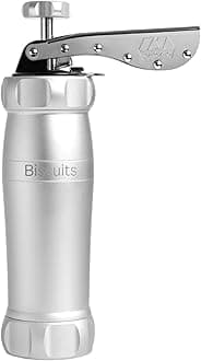 Marcato Atlas Biscuit Maker Cookie Press, Includes 20 Disc Shapes, Deluxe Silver