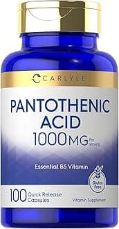 Pantothenic Acid | 1000mg | 100 Capsules | Essential B5 Vitamin | Non-GMO, Gluten Free Supplement