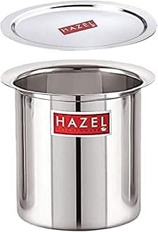 HAZEL Steel Milk Pot With Lid | Stainless Steel Milk Boiler Container | Milk Boiling Vessel Gunj For Kitchen,1500 Ml 1500 Ml Silver