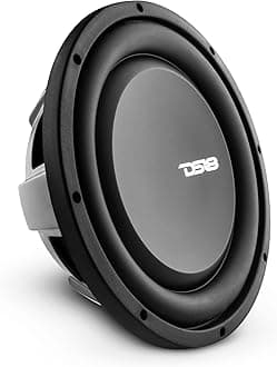 DS18 PSW10.2D 10" Shallow Mount Subwoofer 1000 Watts Max Power 500 Watts RMS Dual Voice Coil 2+2 OHMS Waterproof - Perfect Sub for Small Spaces of Cars and Trucks - 1 Speaker