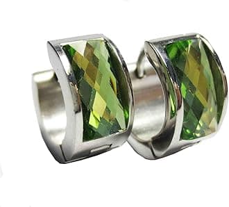 Jewelry Men's and Women's Muticolor Crystal Stainless Steel Studs Hoop Earrings