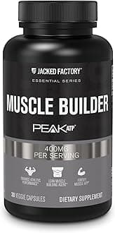 Jacked Factory Essentials Muscle Builder - ATP Muscle Builder for Men with Peak ATP to Support Muscle Gain, Enhance Athletic Performance, & Increase Strength - 30 Capsules