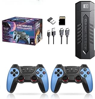 2025 New game stick 4k 60000+games,4k Game Stick Pro,Retro Gaming Console Build In 40,000+ 60000+Games,Plug & Play TV Video Retro Gaming Stick,2.4g Wireless Retro Game Console (128G 40000+Games)