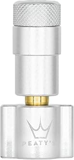 Peaty's CO2 Tyre Inflator Head Only - Unique Compact Straight Line Design for Maximum Airflow & Rapid Inflation, Presta Valve Compatible Bike Tire Pump for Mountain, Road & Gravel Bikes