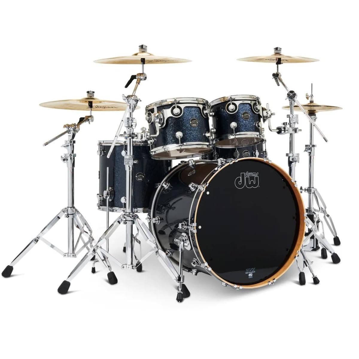 DW Limited-edition Performance Series 4-piece Shell Pack - Black Sparkle