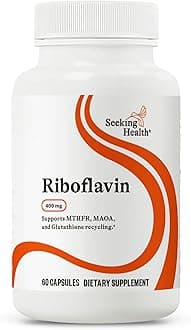 – Seeking Health Riboflavin - Vitamin B2 Supplement for Methylation Support - Support Homocysteine Metabolism with Antioxidant Ingredients - 400 mg, 60 Capsules