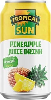 Tropical Sun Pineapple Juice Drink with Pineapple pulp, 330ml (Pack of 12)