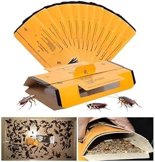 Cockroach Trapp, (Pack of 5) Non-Toxic Glue Traps with Lure Sachets for Effective Pest Control
