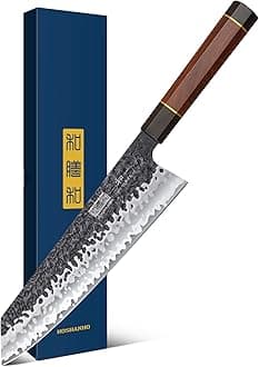 HOSHANHO 9 Inch Kiritsuke Chef Knife, Japanese Hand Forged 9 Layers 10Cr15CoMoV High Carbon Steel Kitchen Knife, Professional Chef's Knife with Ergonomic Rosewood Handle