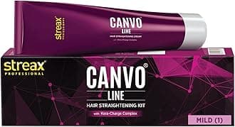 Canvoline Hair Straightening Cream, With Kera-Charge Complex, For All Hair Types, Mild, 160 gm