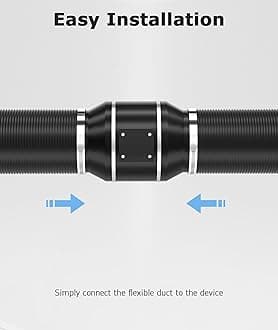 10 Inch 8 Feet Dryer Vent Hose, Aluminum Flexible Duct with 2 Duct Clamps, 4 Layer Protection Heavy-Duty Dryer Hose for Heating Cooling Ventilation and Exhaust