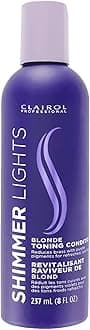 Clairol Professional Shimmer Lights Purple Conditioner, 8 fl. Oz Neutralizes Brass & Yellow Tones For Blonde, Silver, Gray & Highlighted Hair Packaging May Vary