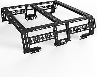 CLAMBER Overland Bed Rack for Full-Size Pickup with/Out Bed Rails | Adjustable Truck Cargo Carrier for F-Series, Silverado, Sierra, Ram 1500, Titan & XD, Tundra