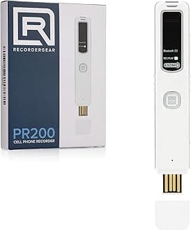 PR200 Cell Phone Call Recording Device, Bluetooth Enabled, iPhone and Android Mobile Recorder