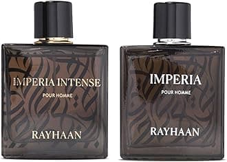 2-Piece Fragrance Bundle for Men By Rayhaan, (3.4 Oz Imperia Eau De Parfum Spray + 3.4 Oz Imperia Intense Eau De Parfum Spray)