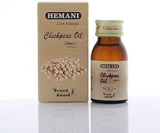 HEMANI Chickpea Oil - 30ml (1 fl oz) - Edible Oil for Cooking, Baking, and Skin Care - Rich in Antioxidants and Essential Fatty Acids - Cold-Pressed and Pure - Vegan and Gluten-Free