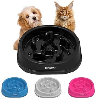 YINEYASlow Feeder Dog Bowls Small Size Dog, Anti-Choking Dog Slow Feeder Bowl, Slow Feeder Cat Bowl, Cat Food Bowl Slow Feeder, Small Dog Bowls Slow Feeder, Cat Puzzle, Cat Supplies For Dogs and Cats