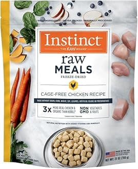 Instinct Freeze Dried Raw Meals, Natural Dry Cat Food, Grain Free - Cage Free Chicken, 25 oz. Bag