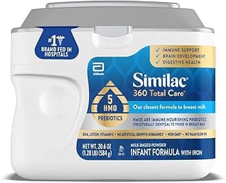 Similac 360 Total Care Infant Formula, Has 5 HMO Prebiotics, Our Closest Formula to Breast Milk, Baby Formula Powder, 20.6-oz Tub