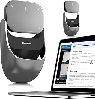 AI Wireless Mouse with Voice Recorder&Touchpad Detachable&Air Operation PowerPoint Presentations Remote Transcribe&Summarize by AI, Office&Meetings for Mac, for Windows(Silver)