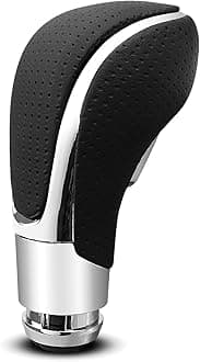 Gear Shifter Knob for Buick Verano 2012-2017 Gear Shift Knob Leather Car Stick Lever Handle Shifter Head Transmission Gear Shift Lever Knob, Perforated Leather Black