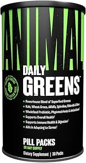 ANIMAL Greens PAK – Your Green Helpers & Daily dose of Green superfood – with spirulina, chlorella & maca for Energy, Immune System, Digestion & Well-Being – 30 Packs